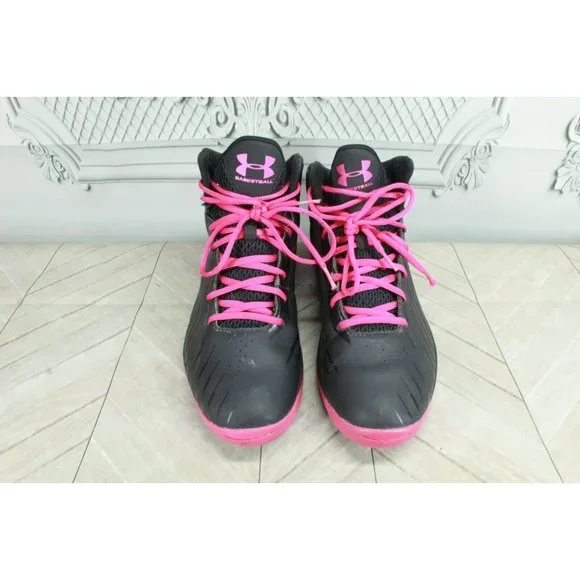 Under Armour  Black Leather Lace-up High Top Athletic Sneaker Shoes Size 10 - Picture 5 of 8